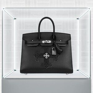 Hermès & Chrome Hearts - Black Madame Birkin 25